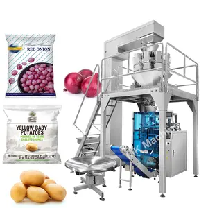 High speed multifunction granule fruits packing machine onion and potatoes automatically packing machine