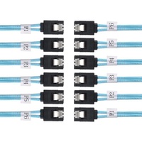Kabel Data Internal SATA 3.0 7Pin ke 7Pin 6Port Multi Drive 6Gbps Kabel Penyimpanan Server Kecepatan Tinggi L=0.5M