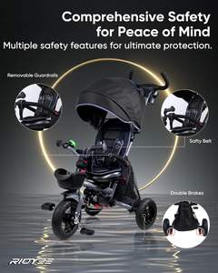 <span class=keywords><strong>Triciclo</strong></span> para niños pequeños plegable 7 en 1 para <span class=keywords><strong>18</strong></span> <span class=keywords><strong>meses</strong></span> 5 años Frenos dobles Neumático de goma todo terreno Asiento giratorio <span class=keywords><strong>Triciclo</strong></span> para niños - Product Image 6