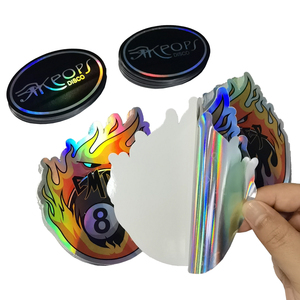 Autocollant personnalisé découpé sur mesure effet holographique pour l'arrière du <span class=keywords><strong>téléphone</strong></span>, thème Marvel Bad Bunny, étiquette de remerciement pour petites entreprises - Product Image 2