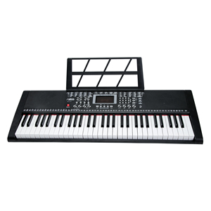 Clavier électronique portable 61 touches en plastique, instrument de piano pour débutants, haut-parleur intégré, piles AA, <span class=keywords><strong>60</strong></span> morceaux de démonstration, alimentation DC 9V - Product Image 4