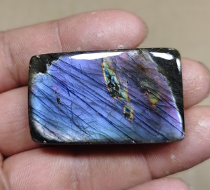 Piedra Preciosa de Labradorita Morada de Primera Calidad, Cabujón Rectangular, Iridiscente y Brillante, para Anillos y Colgantes - Product Image 2
