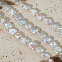 Perles d'eau douce blanches en vrac, forme carrée, 11-13 mm, qualité 5A, prix de gros, vente chaude