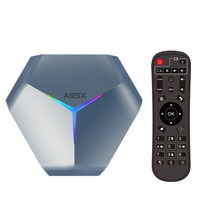 202 Nouveaux Android 11.0 Tv Box A95X Amlogic S905X4 Chipset 8K Wifi double bande Smart Android 11 Tvbox 4GB 32GB Décodeur A95X F4