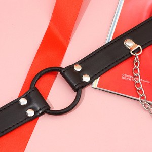 Adult leather sex toys, <b>gags</b>, leather jackets, silicone chains, adjustable clothing, PU nipple clamps, <b>rings</b>, women's clothing - Product Image 4