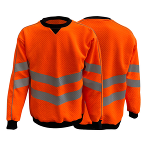 เสื้อสเวตเชิ้ตทำงานฤดูหนาวแบบสะท้อนแสง ANSI Class 2 สำหรับผู้ชาย พร้อมโลโก้แบบกำหนดเอง ไฟ LED กันน้ำ และชุดยูนิฟอร์มนิรภัยแบบให้ความอบอุ่นสำหรับการทำงาน - Product Image 4