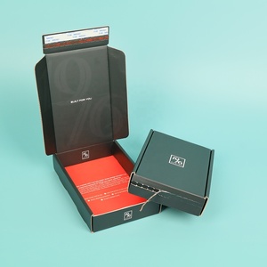 Boîtes d'expédition en carton personnalisées avec logo, fermeture pliante, boîte d'expédition en carton ondulé personnalisée avec ruban adhésif double face détachable - Product Image 5