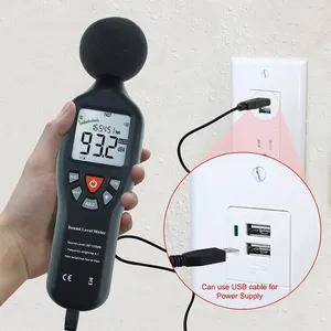 Misura zione professionale del misuratore di rumore Decibel del livello <span class=keywords><strong>sonoro</strong></span> 30 ~ 130dB USB-Aufzeichnung - Product Image 4