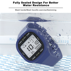Montres de sport numériques étanches pour garçons, personnalisées, lumineuses, en ABS, chronographe carré, résistantes à l'eau 3 ATM, vente en gros - Product Image 5