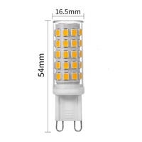 Source de lumière LED SMD G9 3,2W 54 LED à haute efficacité énergétique, en céramique+PC, lampe résidentielle AC100-265V 2700-6500K CRI 80 20000 heures