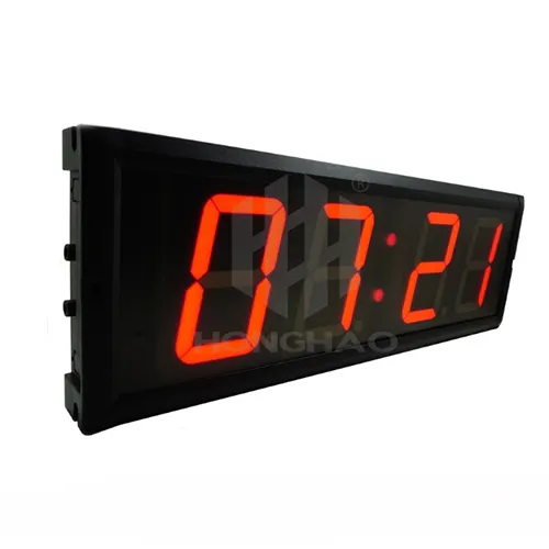 Hangzhou Hong hao modern decoration digital time display red LED Wall Clock HD display, high quality and low price