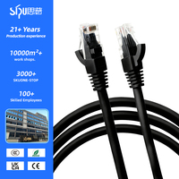 Kabel Ethernet SIPU, kabel jaringan RJ45 Cat6 UTP 1M Cat 6 kabel Patch untuk PC Laptop
