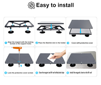 Support de toit de voiture Starlink Mini blanc en alliage d'aluminium, fixation magnétique brevetée à dégagement rapide, kit de montage Starlink Mini pour camping-cars, fourgonnettes, bateaux
