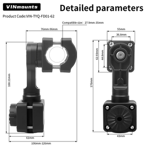 VINmounts LVS62 Live Sonar Mount Multi Mode Real Time Fish Finder <b>Bracket</b> 360 Rotatable Heavy Duty Kayak Boat Marine Use - Product Image 2