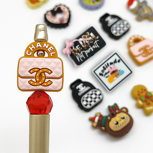 新作クリスマスフードグレード3Dシリコンビーズ子供用ボールペンルーズビーズアクセサリー3DシリコンビーズキーチェーンDIYビーズ - Product Image 4