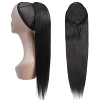 Extensions de cheveux naturels Remy vietnamiens à clipser, queue de cheval droite à cordon, à enrouler, bouclées crépues, lisses, ondulées, effet 'body wave'