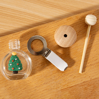 Fabricants vendent des flacons en verre ronds miniatures rechargeables pour diffuseur d'ambiance de Noël