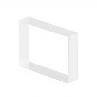 Base en verre de cristal artificiel personnalisée, matériau de qualité K9, cube, prisme rectangulaire, support de gravure, gravure laser 3D à l'intérieur