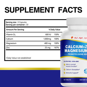 Integratore di Calcio, Magnesio e Zinco con <span class=keywords><strong>Vitamina</strong></span> <span class=keywords><strong>D3</strong></span> - Capsule 3 in 1 di Calcio, Magnesio e Zinco per il Supporto delle Ossa e del Sistema Immunitario - Product Image 3