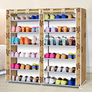 Çok fonksiyonlu 6 katmanlı dokunmamış kumaş ayakkabı raf dolap ayakkabı depolama dolabı organizatör ile kapak - Product Image 5