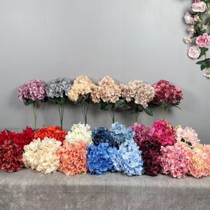 DKB Orange Artificial Hydrangea Flower Silk Wedding Centerpiece <b>for</b> Home Party <b>Decoration</b> - Product Image 2