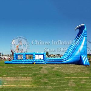 45ft Thương Mại Waterslide Khổng Lồ Cao Lớn Lớn Đường Cong Nước Trượt Trẻ Em Ngoài Trời Đôi <span class=keywords><strong>Inflatable</strong></span> <span class=keywords><strong>Slide</strong></span> Với <span class=keywords><strong>Pool</strong></span> - Product Image 2
