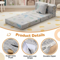 Canapé enfant pliable une place, fauteuil paresseux en éponge compressible, design moderne et simple, chaise rotative en tissu pliable