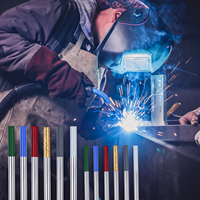 TRUSOXIN 10 pièces 2.4X175MM Électrode en tungstène panchromatique pour machine à souder TIG 130-220A