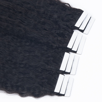 K.SWIGS 2024 Extension di Capelli Umani Remy con Nastro Adesivo, Onde Naturali, Onde Profonde, Jerry Curl, Italian Curl, Texture Liscia e Setosa