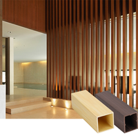 Tubos de madera Wpc, columna de soporte para decoración de techo de oficina