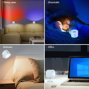 Indoor Living Room Bedroom Reading <b>Light</b> Rechargeable Wireless 360 Degree Rotating Magnet Fixation up Down <b>Mounted</b> Led <b>Wall</b> Lamp - Product Image 3