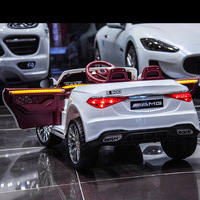 Voiture électrique pour enfants sous licence Mercedes, 4 roues motrices, télécommande, véhicule en plastique pour garçons et filles, jeu en plein air