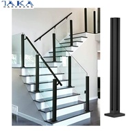 Système de garde-corps en verre, balustrade de balcon en verre sans cadre en acier inoxydable, main courante d'escalier, poteau de balustrade