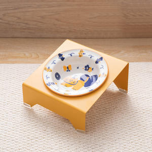 Mignon solide en céramique écologique chien Table à manger bol support Quadrate forme lavage à la main toutes saisons en gros - Product Image 5