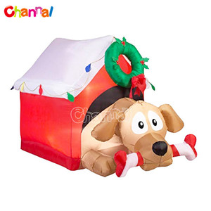 Decorazioni Natalizie Gonfiabili Cuccia per Cani <span class=keywords><strong>Negozio</strong></span> <span class=keywords><strong>Natalizio</strong></span> con Luci Divertimento Gonfiabile - Product Image 1
