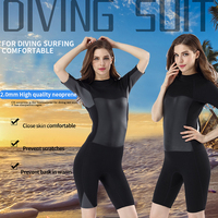 Original New 2.0mm Neopren Damen Kurzarm Neopren anzug Shorty Beach Tauch kleid für Frauen und Kinder
