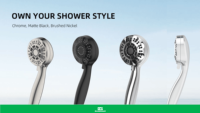 Dollar général en acier inoxydable pulvérisateur à main puissante pompe à main filtre coréen douche cupc booster tête ensemble de douche portable
