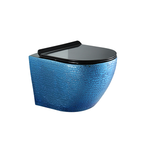 Inodoros suspendidos de cerámica Tornado sin borde, chapados en oro, con garantía de 10 años, electrochapados. - Product Image 3