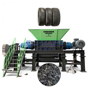 Car Tire Shredder Waste <b>Tyre</b> Recycling <b>Machine</b> Production Line Full Automatic /rubber Tire Recycling Plant Price for Sale - Product Image 1
