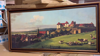 Peinture décorative Paysage américain Table à manger Peinture murale murale française Vintage Entryway Mural European Spray Painting