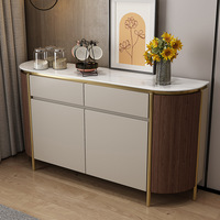 Buffet réglable en bois massif de luxe et léger, peinture de cuisson pour la maison, armoire de séparation de porte d'entrée, armoire de salon