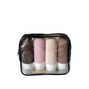 Bouteilles de voyage en silicone à compartiments, best-seller transfrontalier, portables pour voyages d'affaires et articles de toilette en cabine, grande capacité pour lotions - Product Image 5