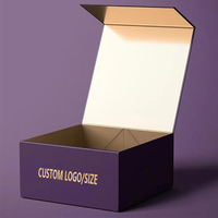 Échantillon gratuit, logo personnalisé, boîtes cadeaux en carton rigide pliables de luxe, fermeture magnétique, doublure en éponge