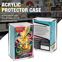 Nouvelle boîte de rangement en acrylique transparente avec couvercle magnétique pour 6 paquets de cartes Pokémon – Pack Booster Grande Taille