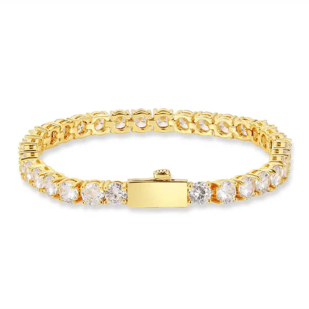 Pulsera de oro de lujo de la buena suerte para mujer, joyería de 18k