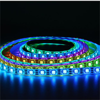 Bande lumineuse LED intelligente WS2812 Pixel RGB 60 LED/m, adressable, flexible, bande lumineuse magique, pleine couleur, 5v 12v, étanche