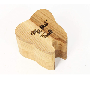 Lovely Tooth Box Organizer Kids Tooth Box Organizer Baby Save Milk Teeth Wood Storage Box
