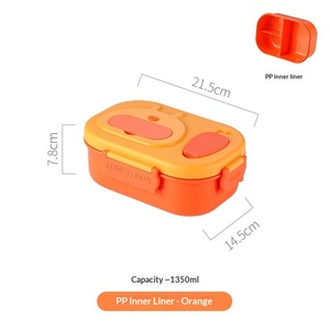 New Food Grade Insulated <b>Lunch</b> <b>Box</b> with Large Capacity and Multiple <b>Compartments</b> with Fork Spoons for Freshness Preservation - Product Image 3