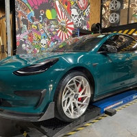Jantes concaves Yufei forgées de 20 pouces à design turbine Y-Split pour Tesla Model 3/Y 5X114.3, finition argent brossé