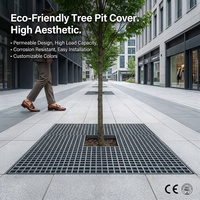 Grille en PRV pour lave-auto, couvercle de fosse d'arbre, passerelle photovoltaïque, couvercle de caniveau d'évacuation des eaux usées, grille anti-fuite